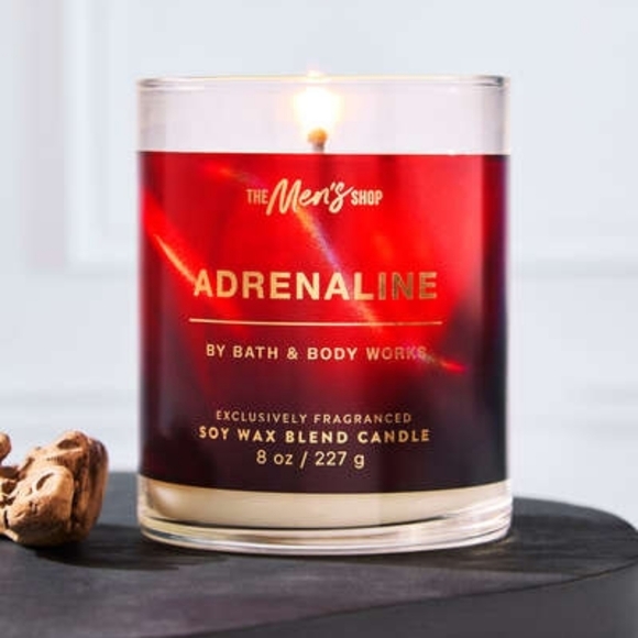 Bath & Body Works Men's Adrenaline Single Wick Candle 8oz NEW - Picture 4 of 5